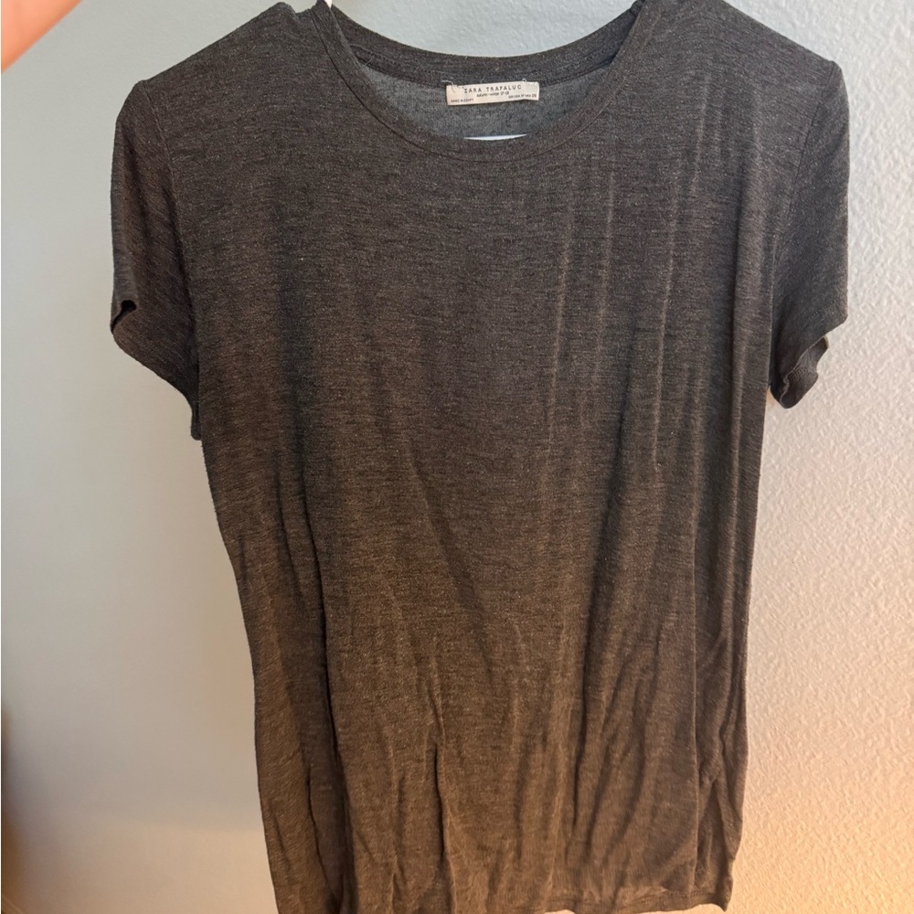 Zara Charcoal Short Sleeve Tee